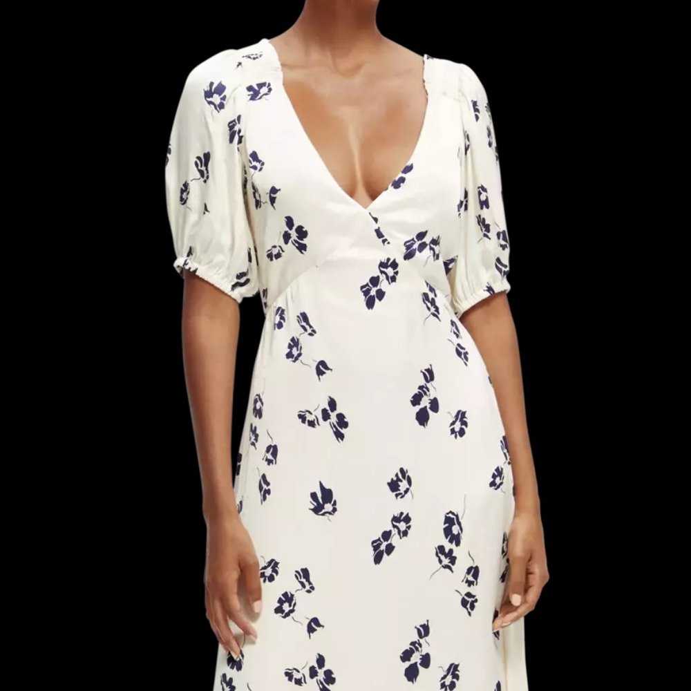 Scotch & Soda Open Back Cut Out Maxi Dress